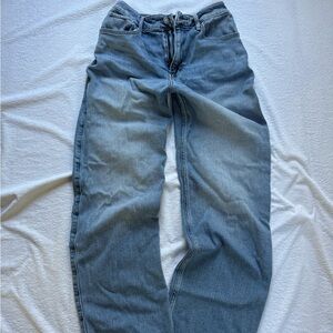 Hollister Light Blue High-Rise Baggy Dad Jeans